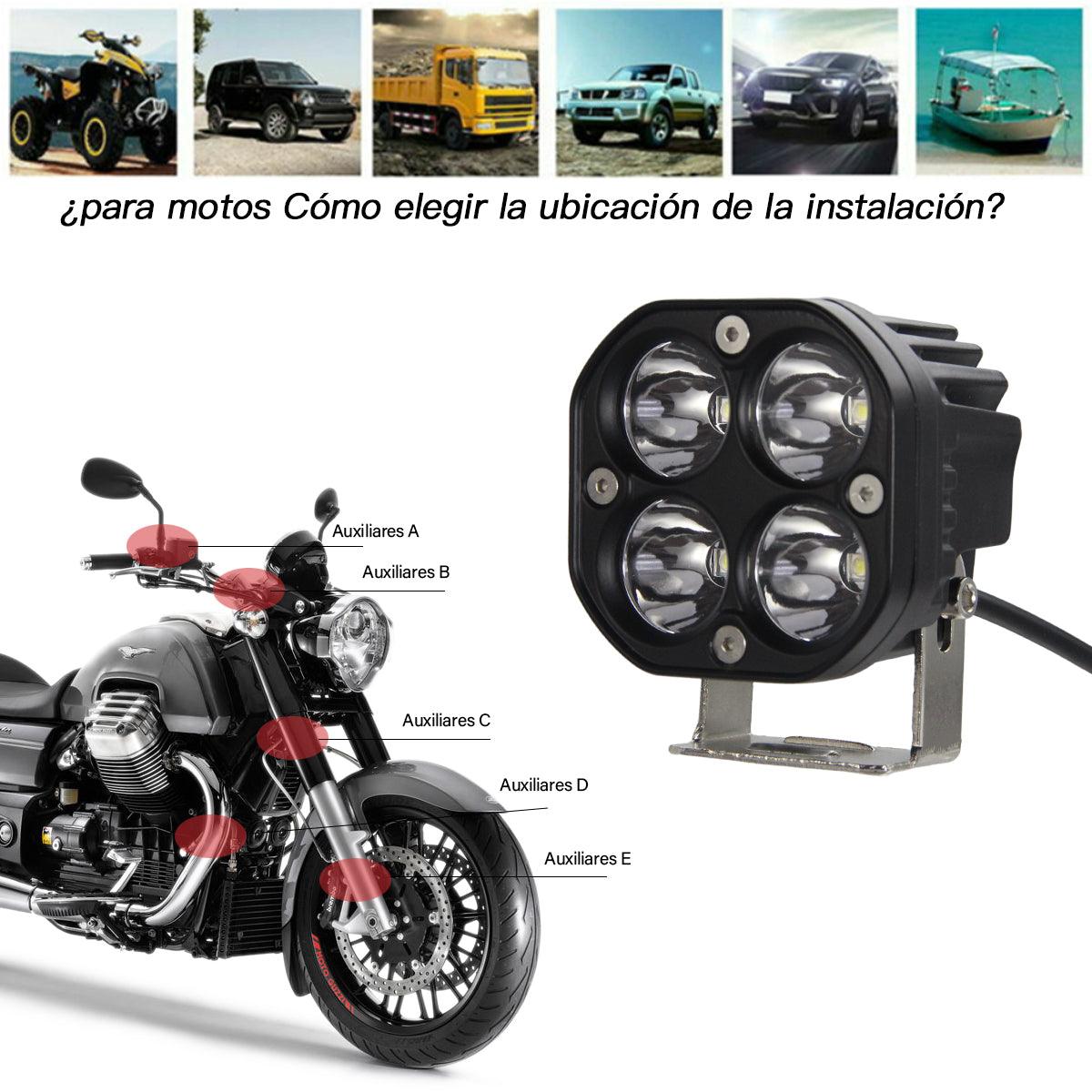 Faros auxiliares súper brillantes para motocicletas, Faro de ojo